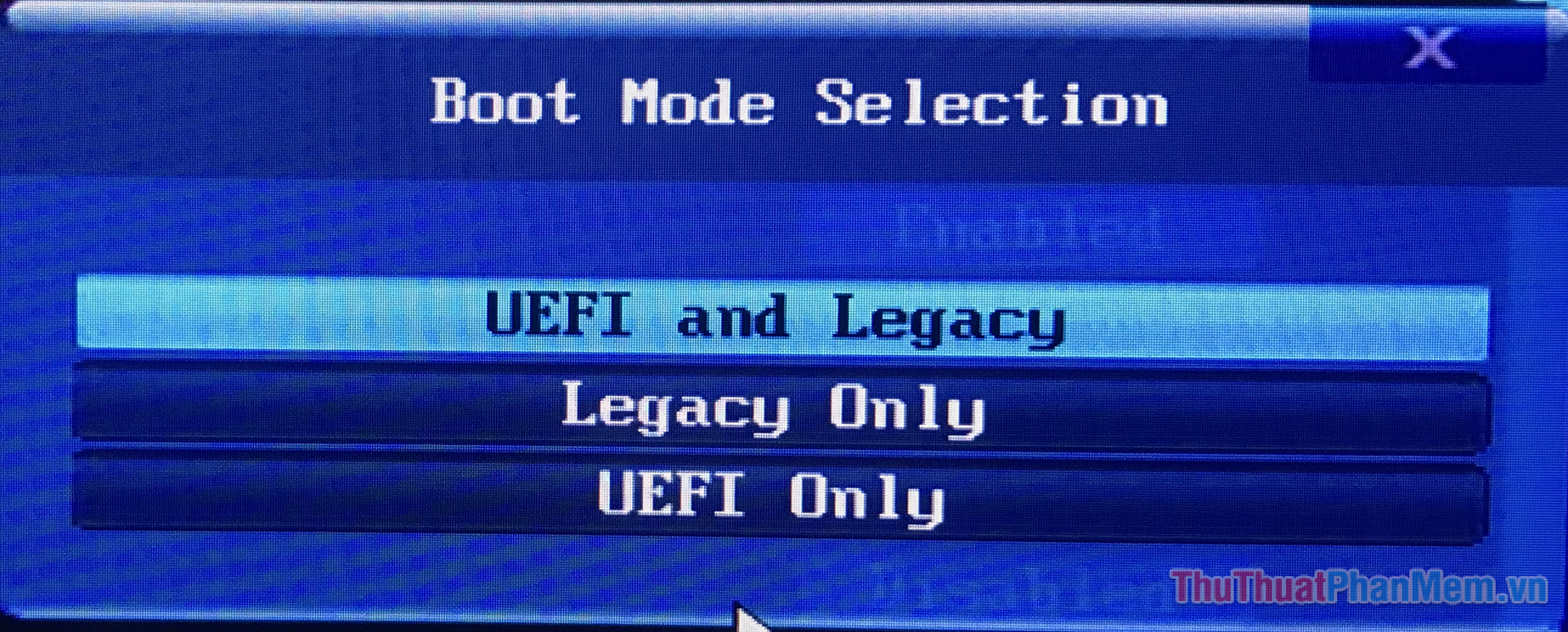 Chọn UEFI và Di sản