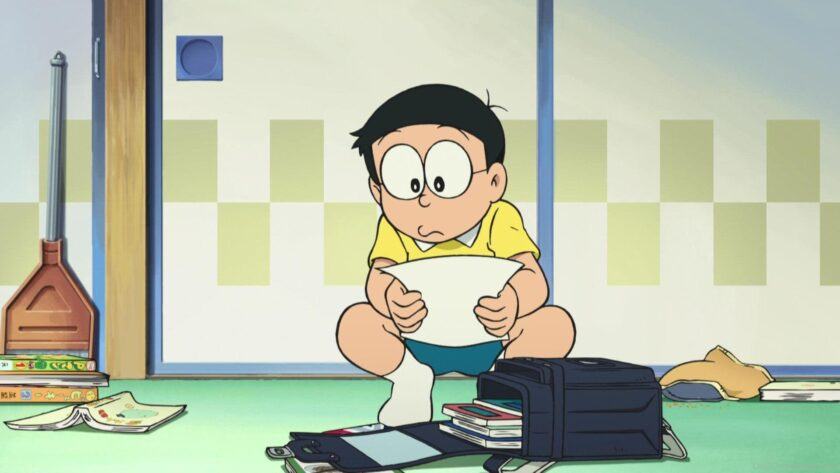Hình ảnh Nobita bị điểm kém