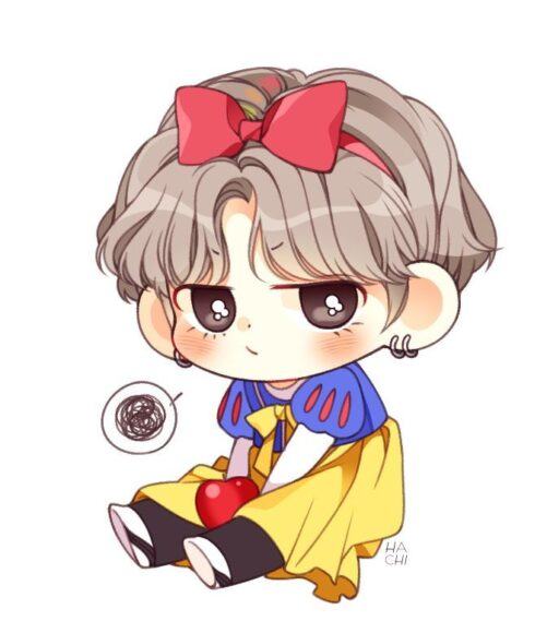 Hình ảnh anime BTS Chibi dễ thương và ngầu