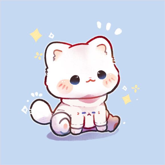 Ảnh Chibi mèo dễ thương