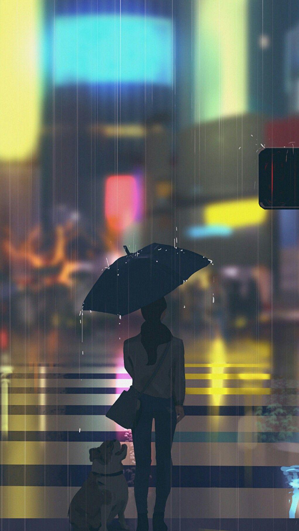 Hình ảnh mưa anime