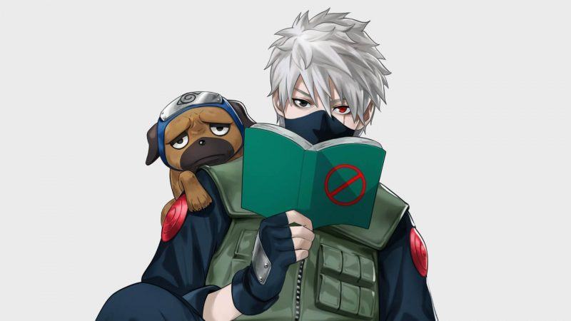Hình ảnh Kakashi đang đọc sách