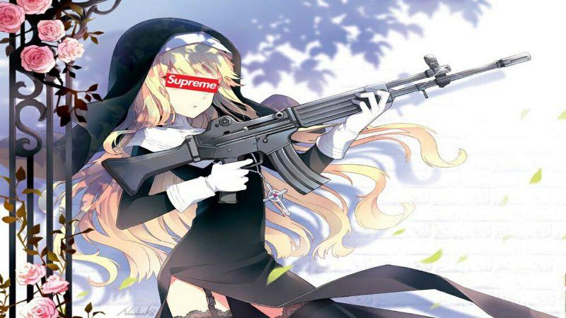 Hình ảnh anime cực ngầu về nữ siêu anh hùng bắn súng