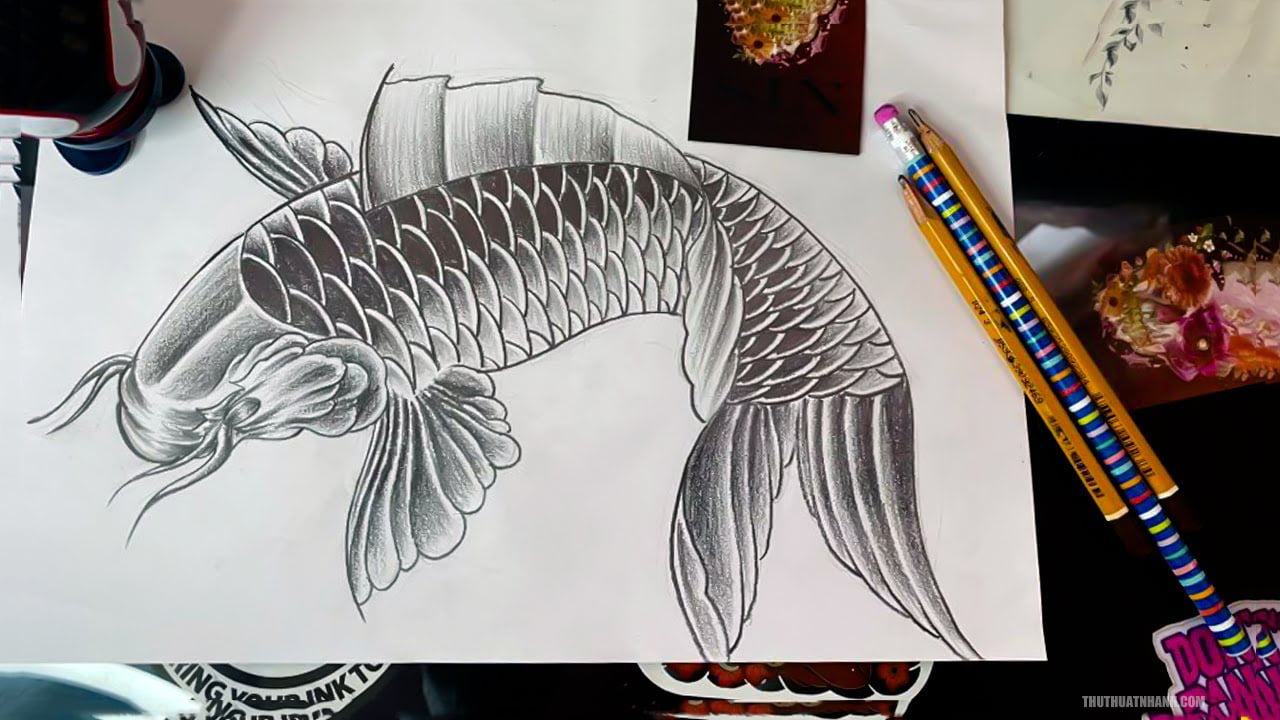 Hình vẽ cá chép: Bạn yêu thích nghệ thuật vẽ tranh phong cảnh? Hãy khám phá ngay hình vẽ cá chép đầy màu sắc và sinh động này để có thêm ý tưởng cho tác phẩm người.