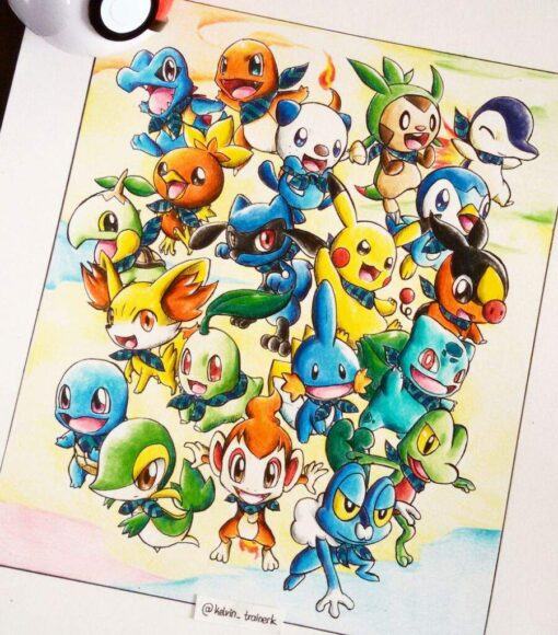 Các bản vẽ Pokemon đầy đủ nhất