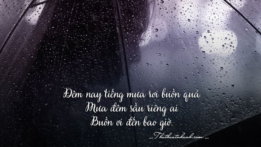 thơ về mưa đêm