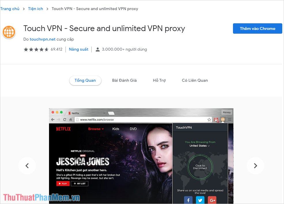 Nhấn vào VPN