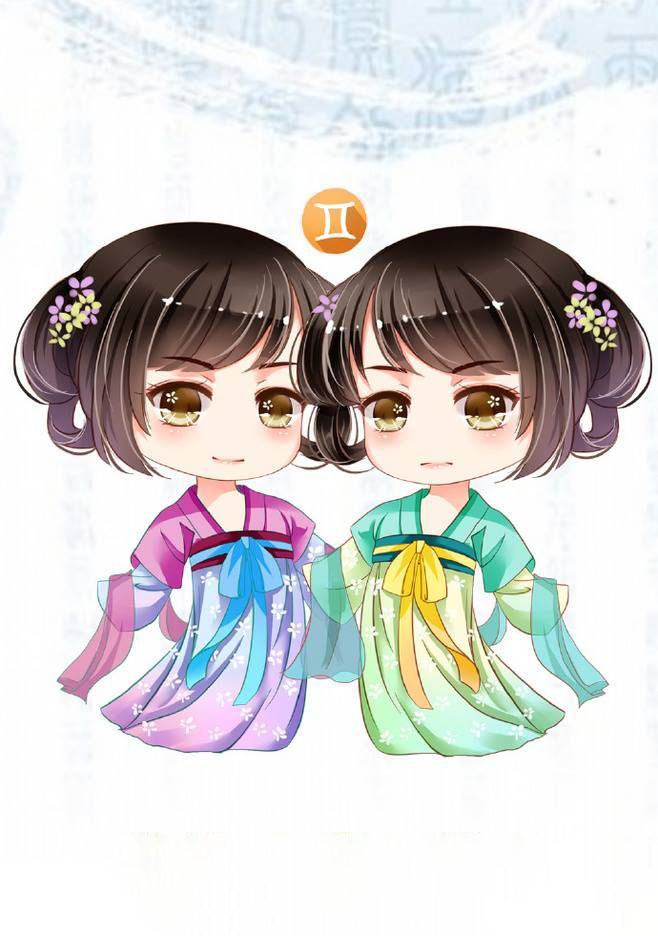 Ảnh chibi Song Tử dễ thương