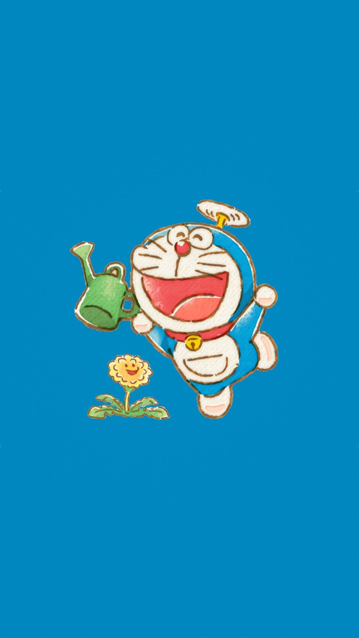 Hình nền Doraemon vui vẻ, hạnh phúc