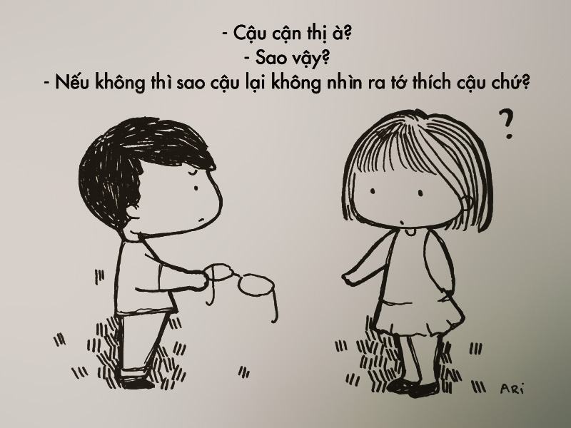 Hình ảnh tỏ tình hài hước