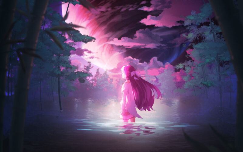 nhạc edm nữ anime hình nền phong cảnh lãng mạn