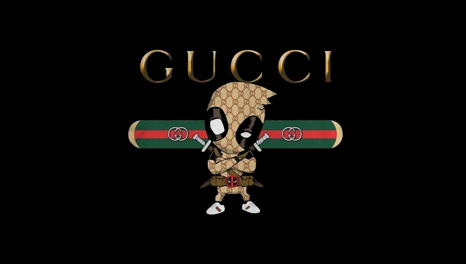 Hình ảnh Gucci trên nền đen mát mẻ