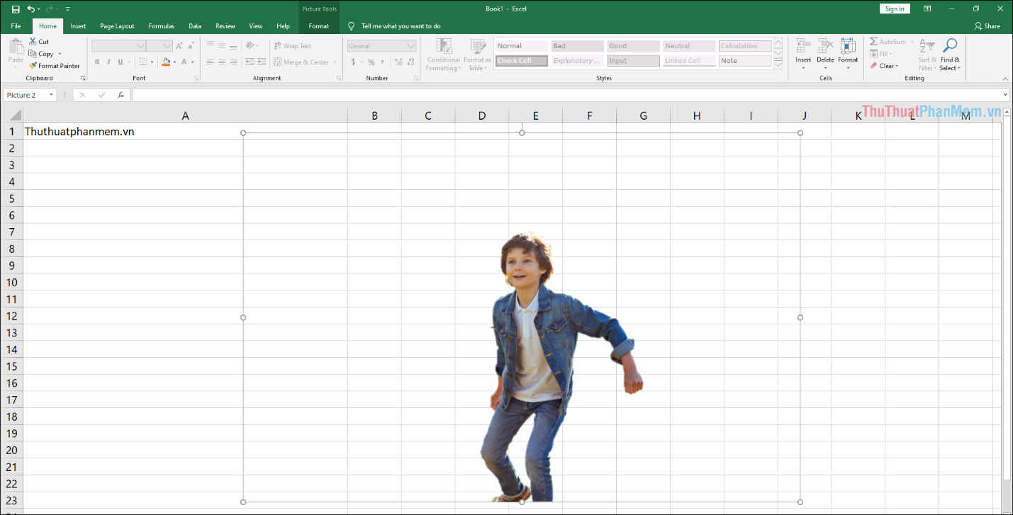 Xóa nền hoàn toàn cho ảnh trong Excel không cần phần mềm khác