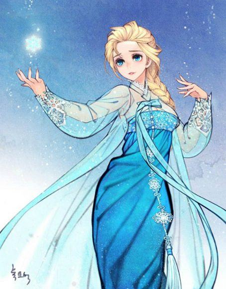Hình ảnh anime công chúa Elsa