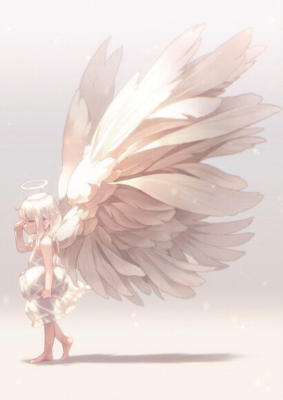 hình ảnh thiên thần có cánh