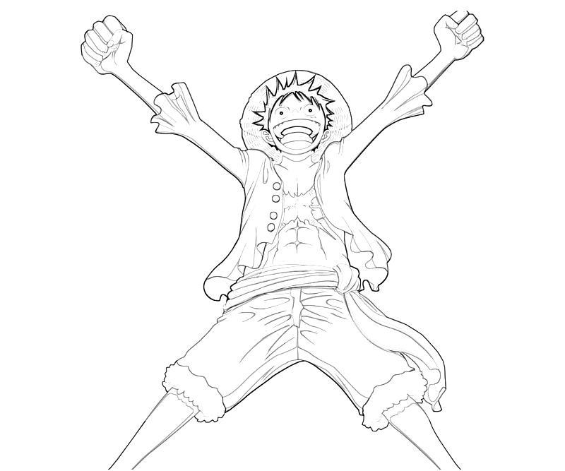 Trang tô màu chiến thắng One Piece Luffy