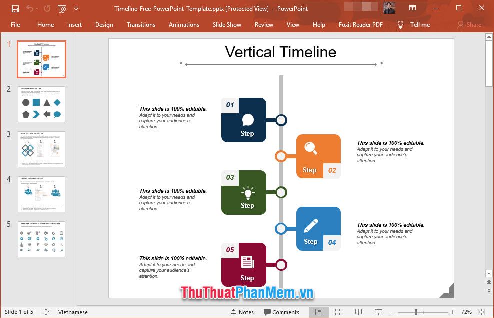 Slide giới thiệu timeline công việc của tôi