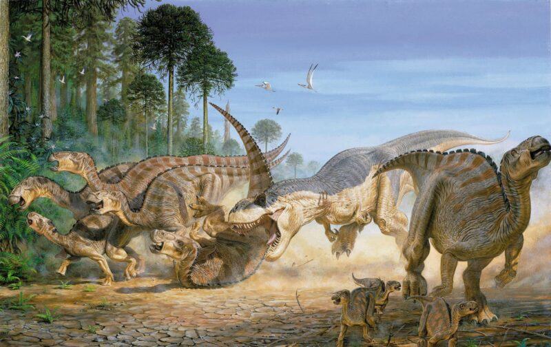 Hình ảnh khủng long ăn thịt người