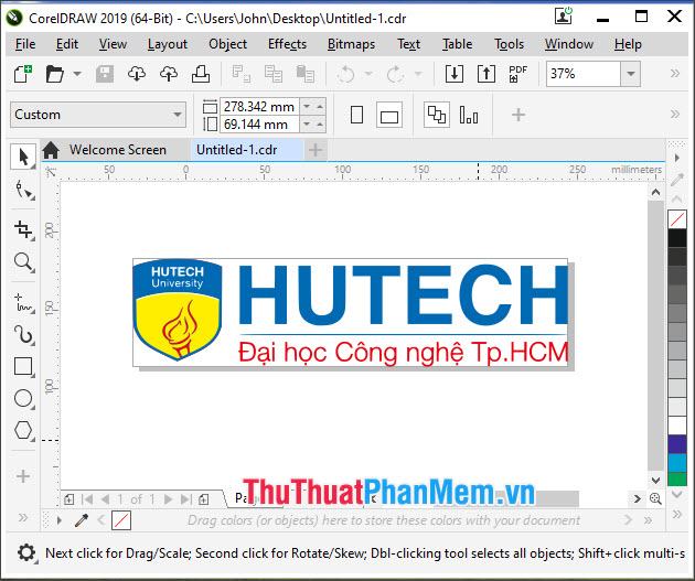Logo HUTECH cho CorelDRAW