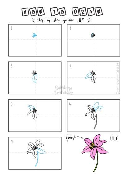 cách vẽ hoa loa kèn, hoa loa kèn dễ dàng