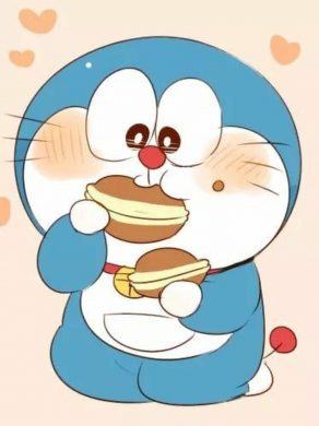 Hình ảnh Doraemon ăn bánh rán