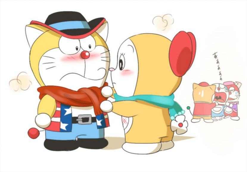 Vẽ đầu Doraemon và Doremi