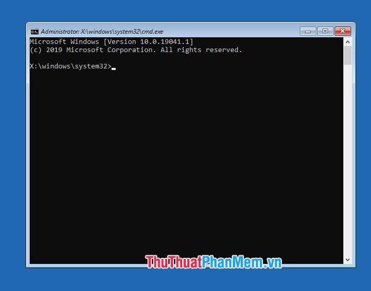 Sau khi chúng ta truy cập vào Command Prompt