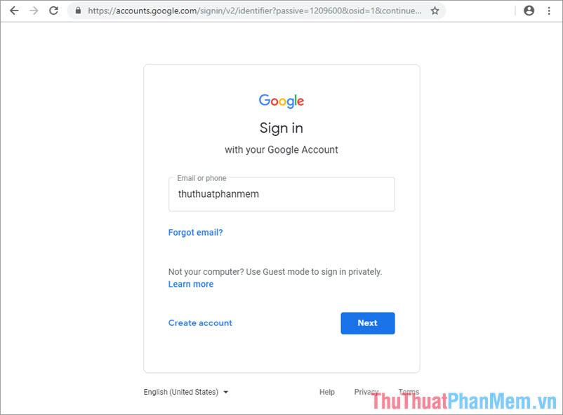 Truy cập Danh bạ Google và đăng nhập vào tài khoản Gmail của bạn