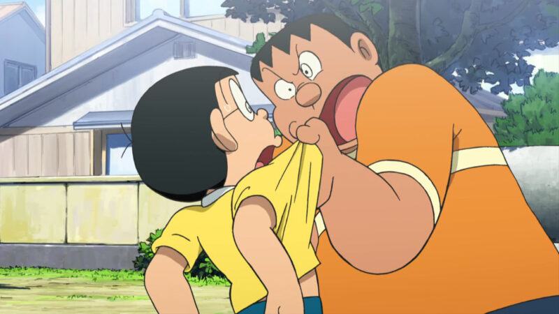 Hình ảnh Chai En bắt nạt Nobita