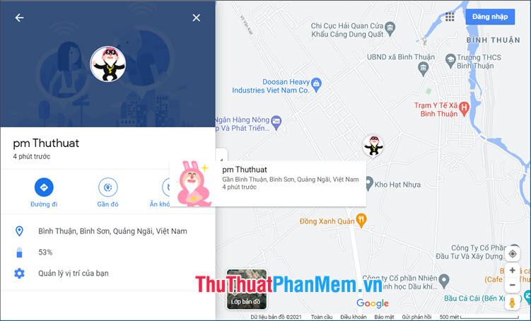 Bạn được chuyển hướng đến trang Google Maps có thông tin vị trí