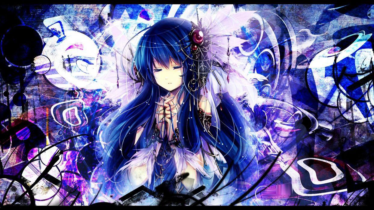 Hình ảnh anime cô gái tóc xanh bí ẩn