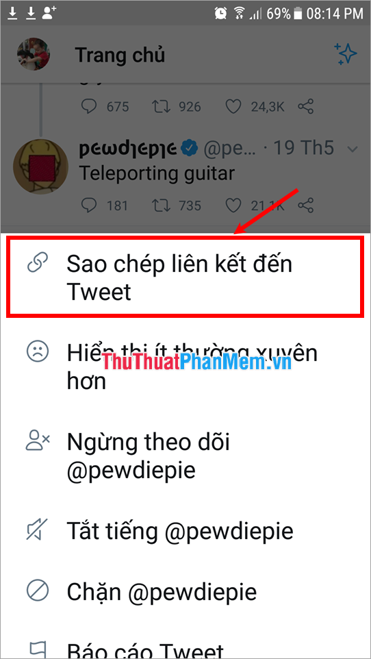 Sao chép liên kết tới Tweet