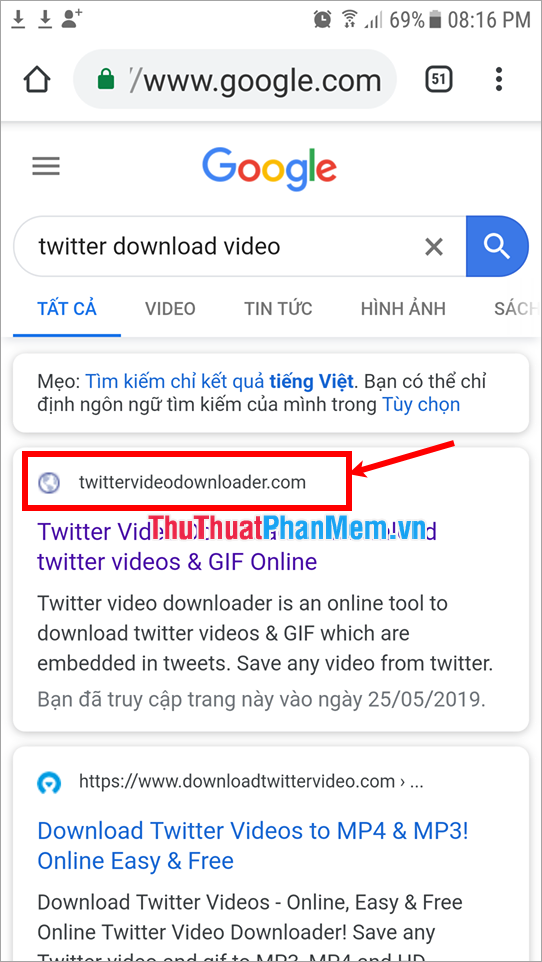 Truy cập Twittervideodownloader 2