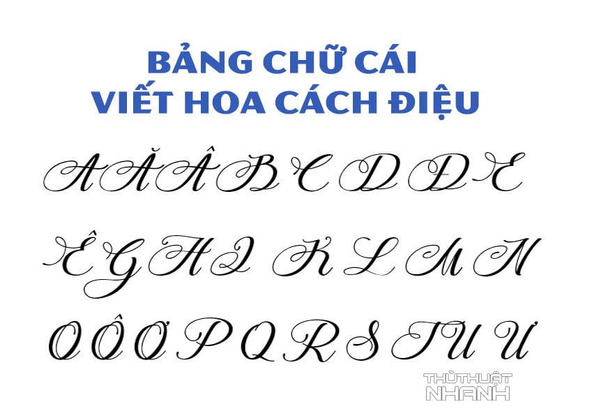 Bảng chữ cái viết hoa cách điệu tiếng Việt đẹp nhất cho các bé học ...