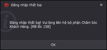 Đăng nhập PUBG LITE với mã lỗi 158