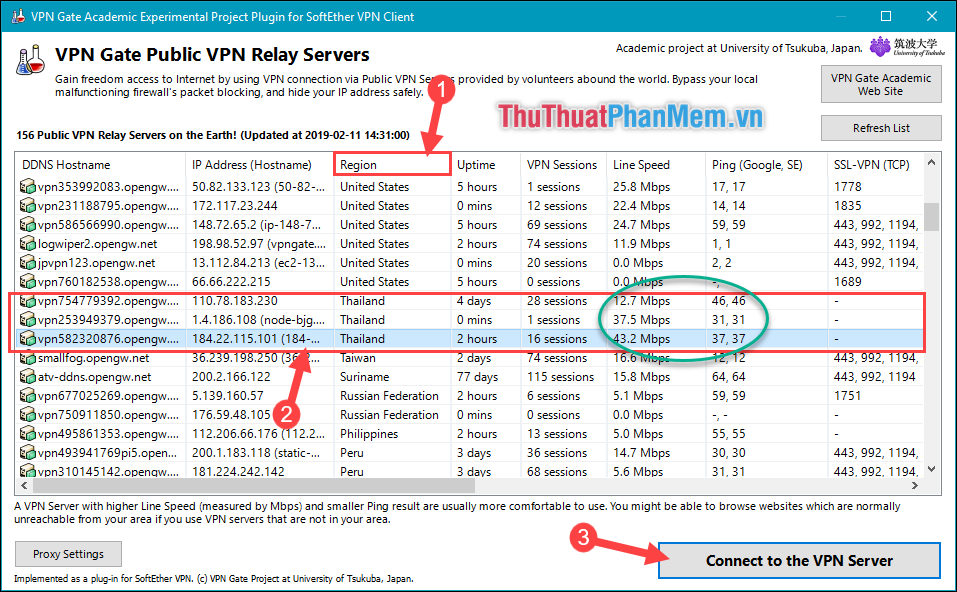 Tìm kiếm địa chỉ IP Thái Lan