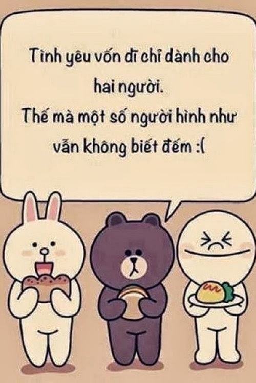 hình ảnh tam giác tình yêu hài hước