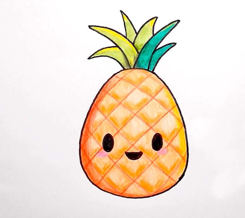 Hình vẽ trái cây dễ thương
