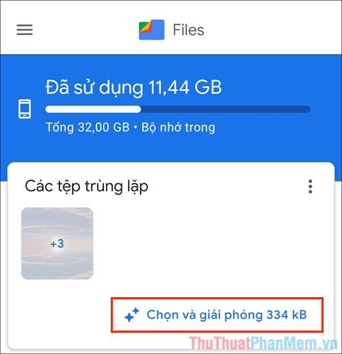 Chọn Select and release… của Duplicate files trên phần mềm