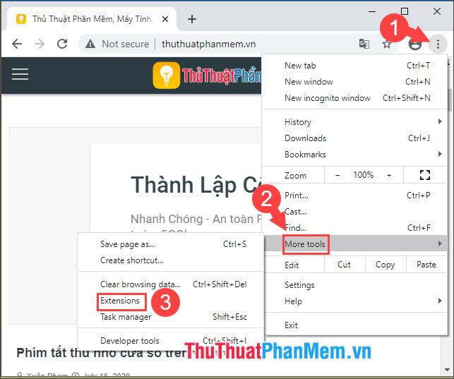 Chọn một tiện ích mở rộng