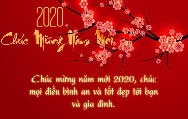 Lời chúc mừng năm mới 2020 đơn giản