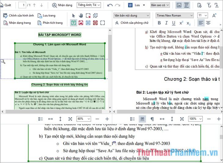 Bên trái là file scan, bên phải là file chỉnh sửa