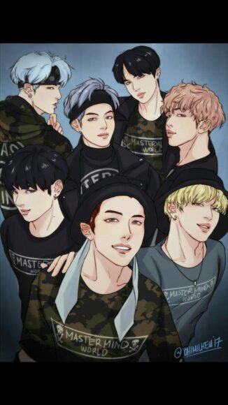 Hình ảnh BTS anime đẹp