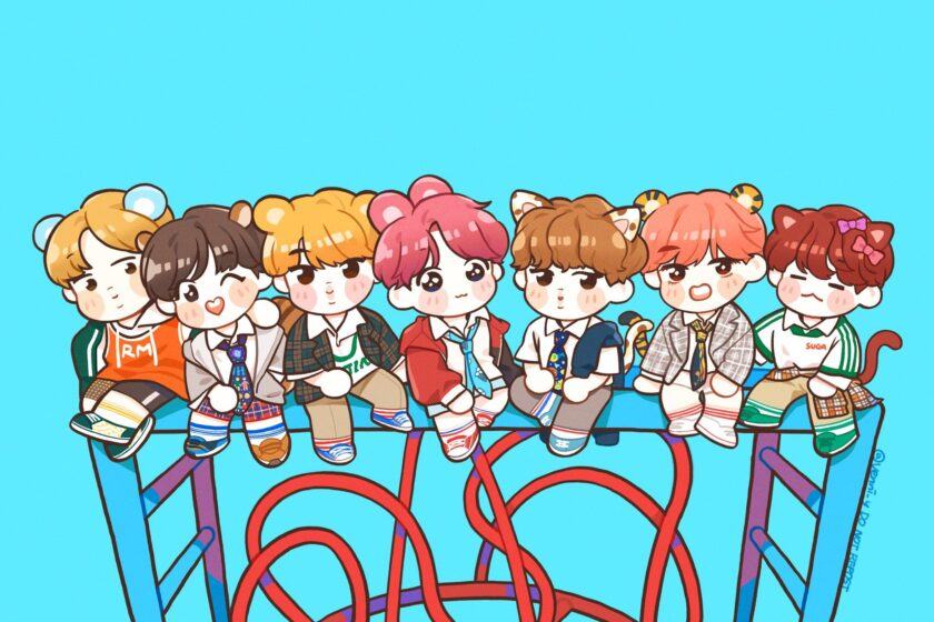 Hình ảnh Chibi BTS đẹp nhất, dễ thương nhất