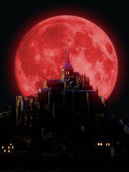 Hình ảnh trăng máu hiếm và đẹp nhất