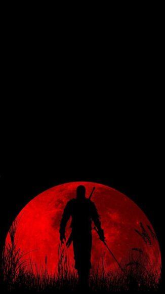 Hình ảnh mặt trăng máu và ninja tuyệt đẹp
