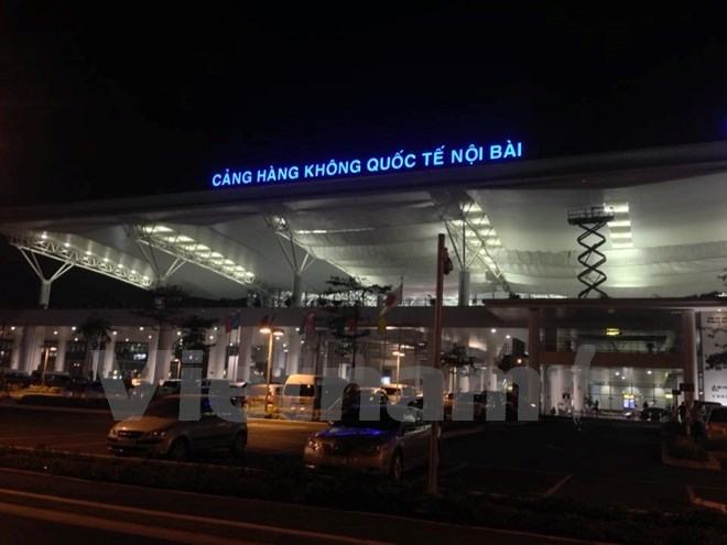 Hình ảnh sân bay Nội Bài về đêm