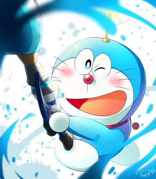 Hình Doraemon ngộ nghĩnh, dễ thương để làm hình nền hoặc avatar cho máy.