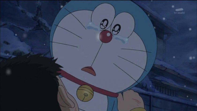 Hình ảnh Doraemon khóc buồn