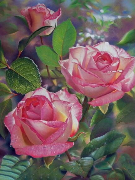 Dễ vẽ sơ đồ hoa hồng đẹp
